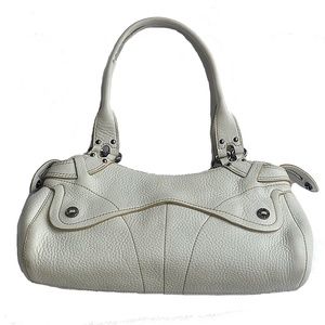 COLE HAAN LEATHER OFF WHITE CREAM SHOULDER BAG